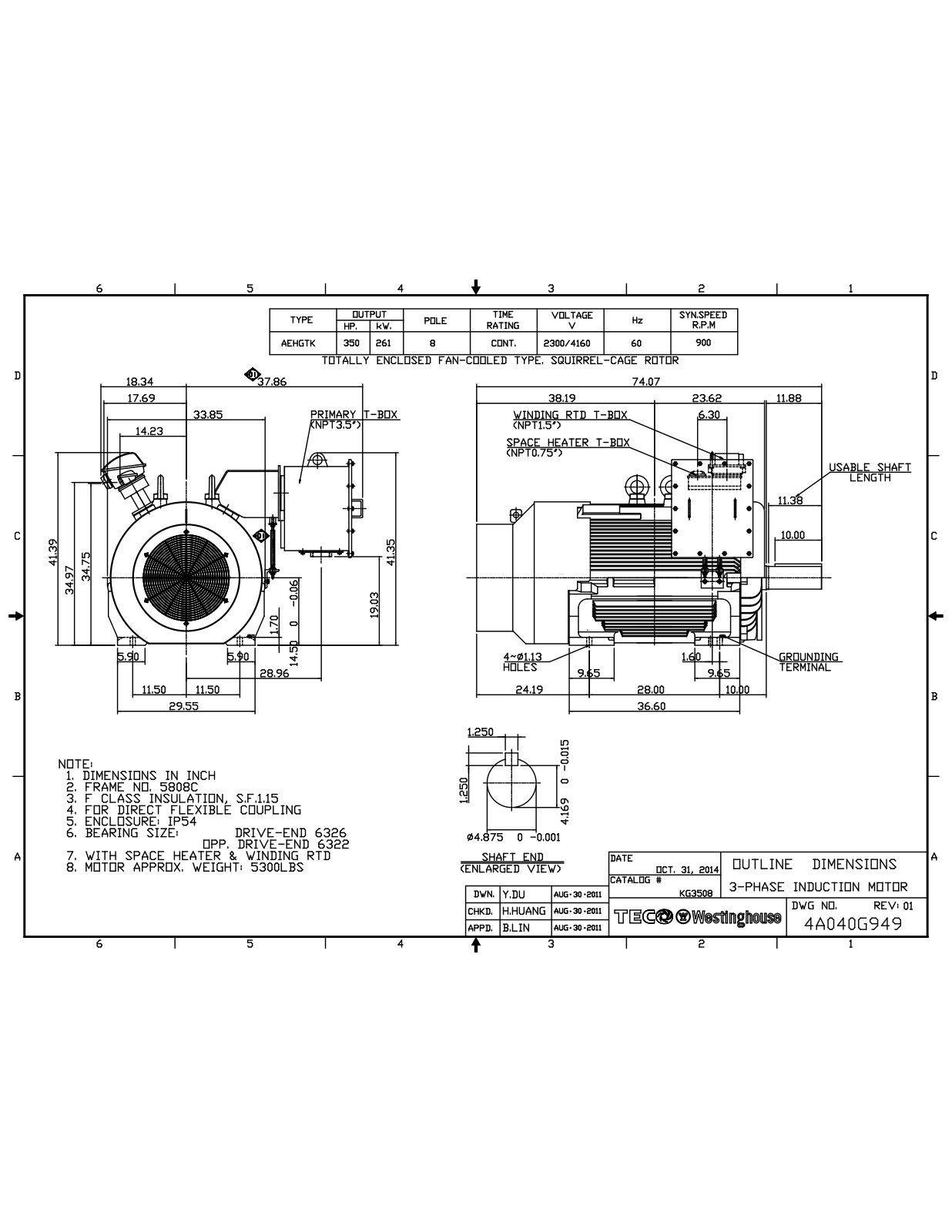 Teco KG3508 Reference Drawing