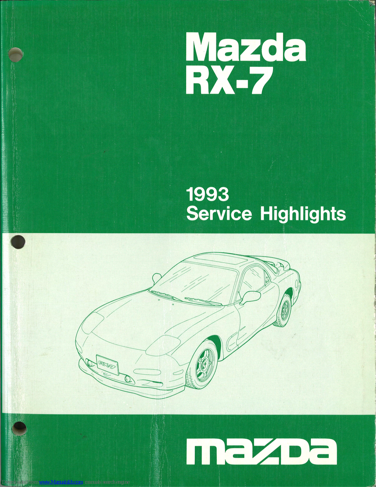 Mazda RX-7 1993 Service Highlights