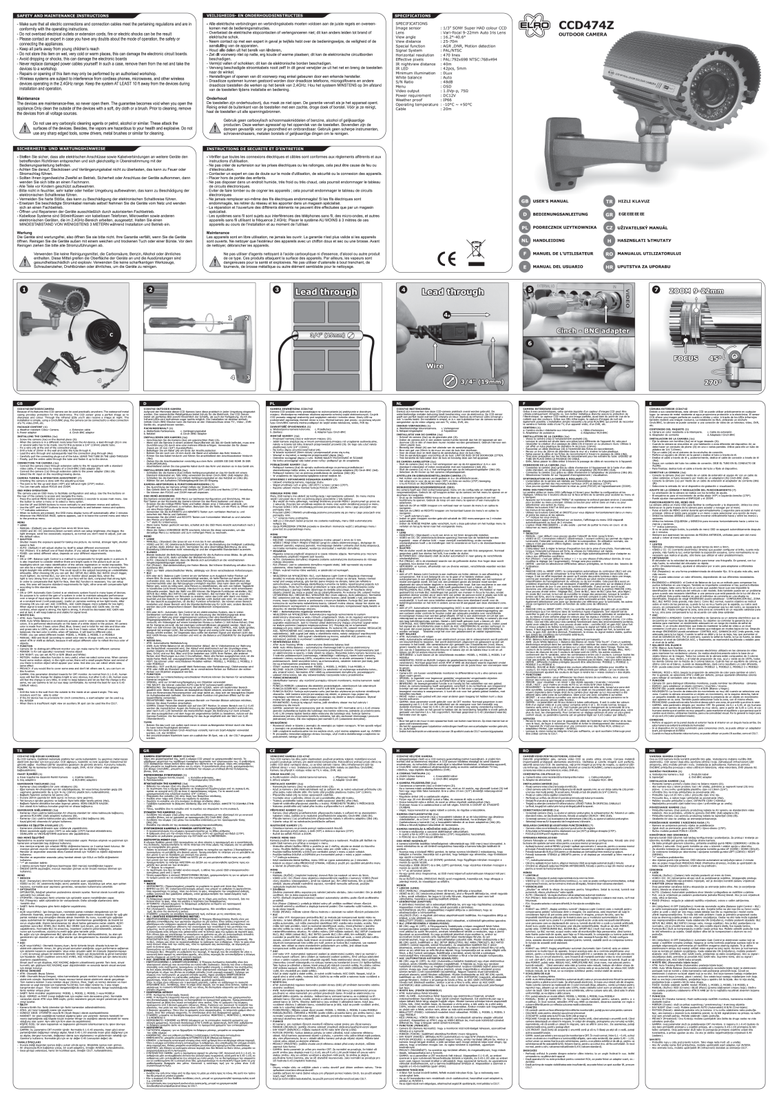 Elro CCD474Z User Manual