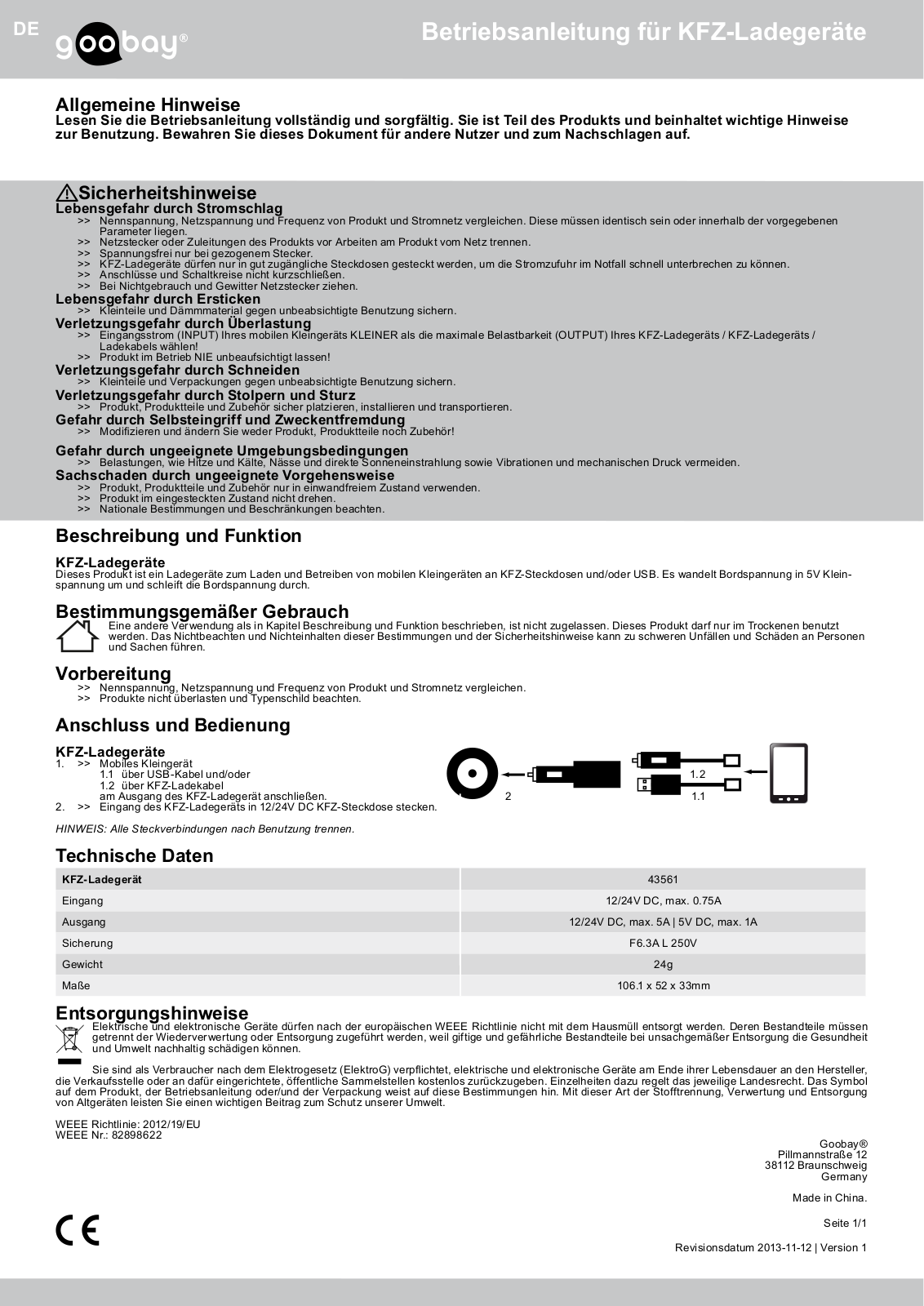 Goobay 43561 User guide