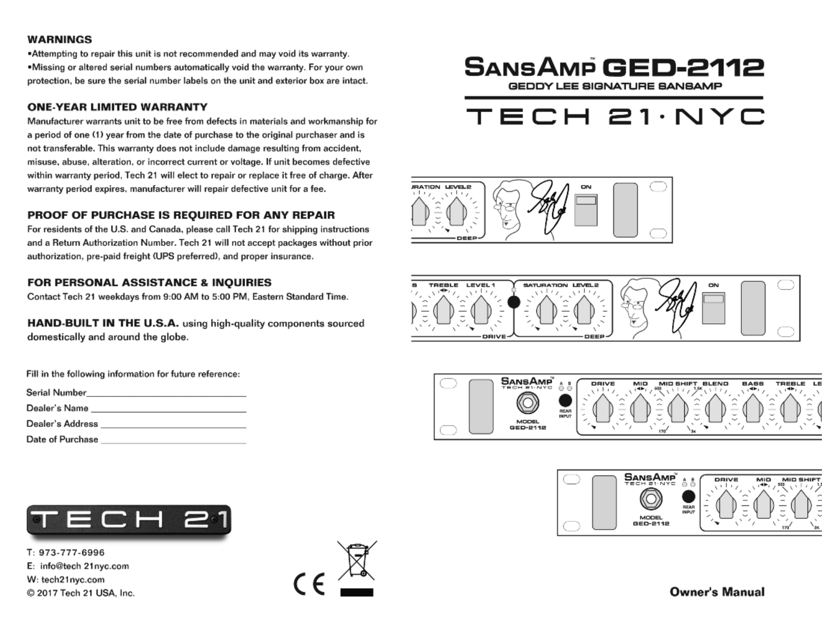 Tech 21 GED-2112 User Manual