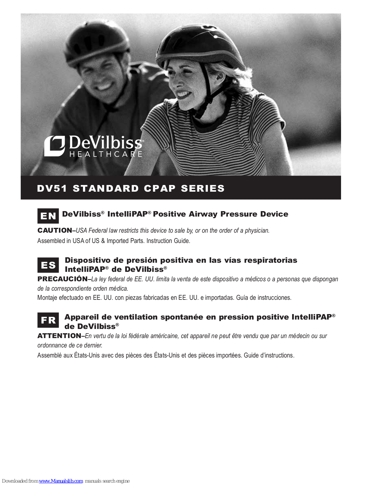 DeVilbiss DV51 Standard cpap series User Manual