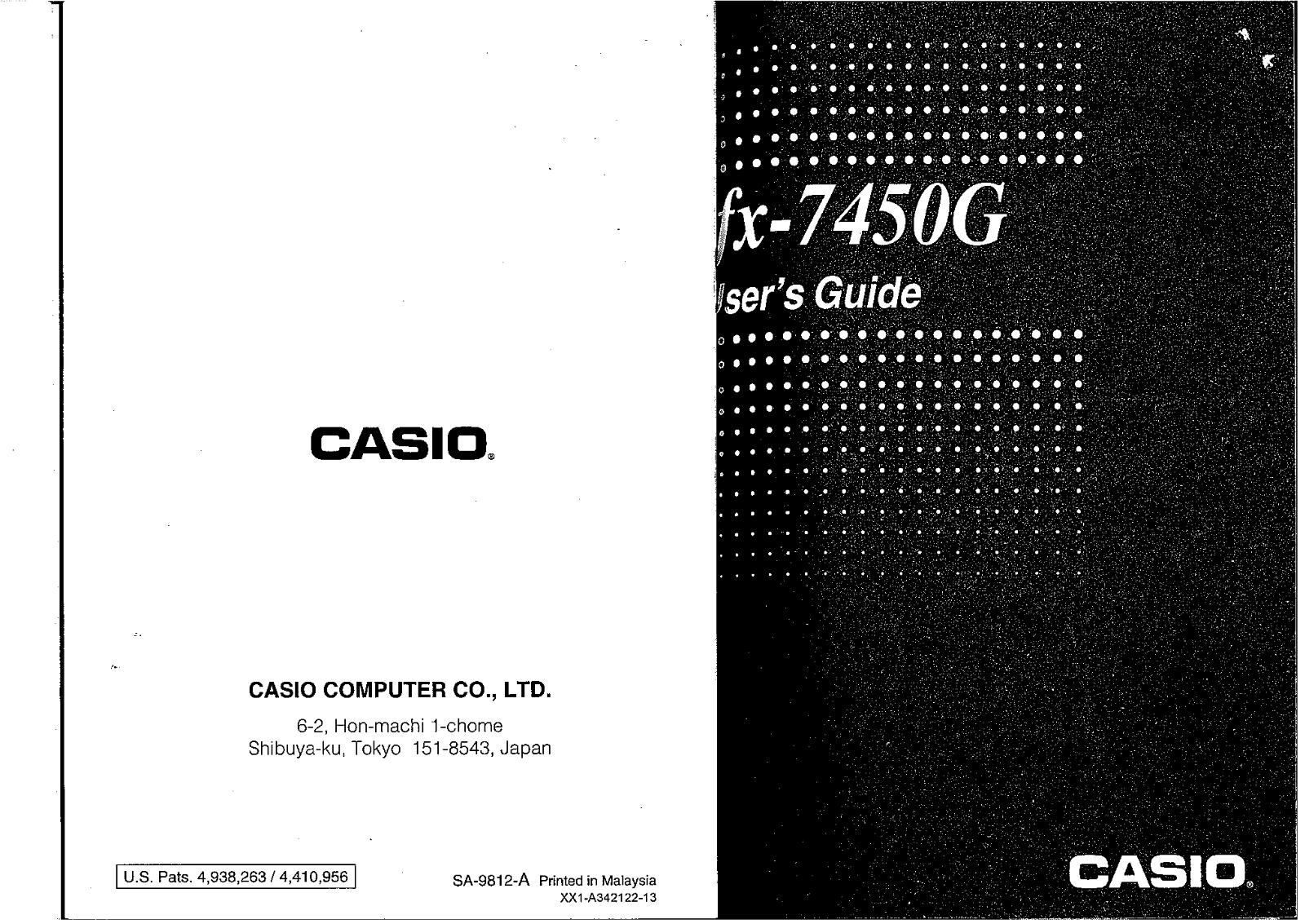 CASIO FX-7450G User Manual