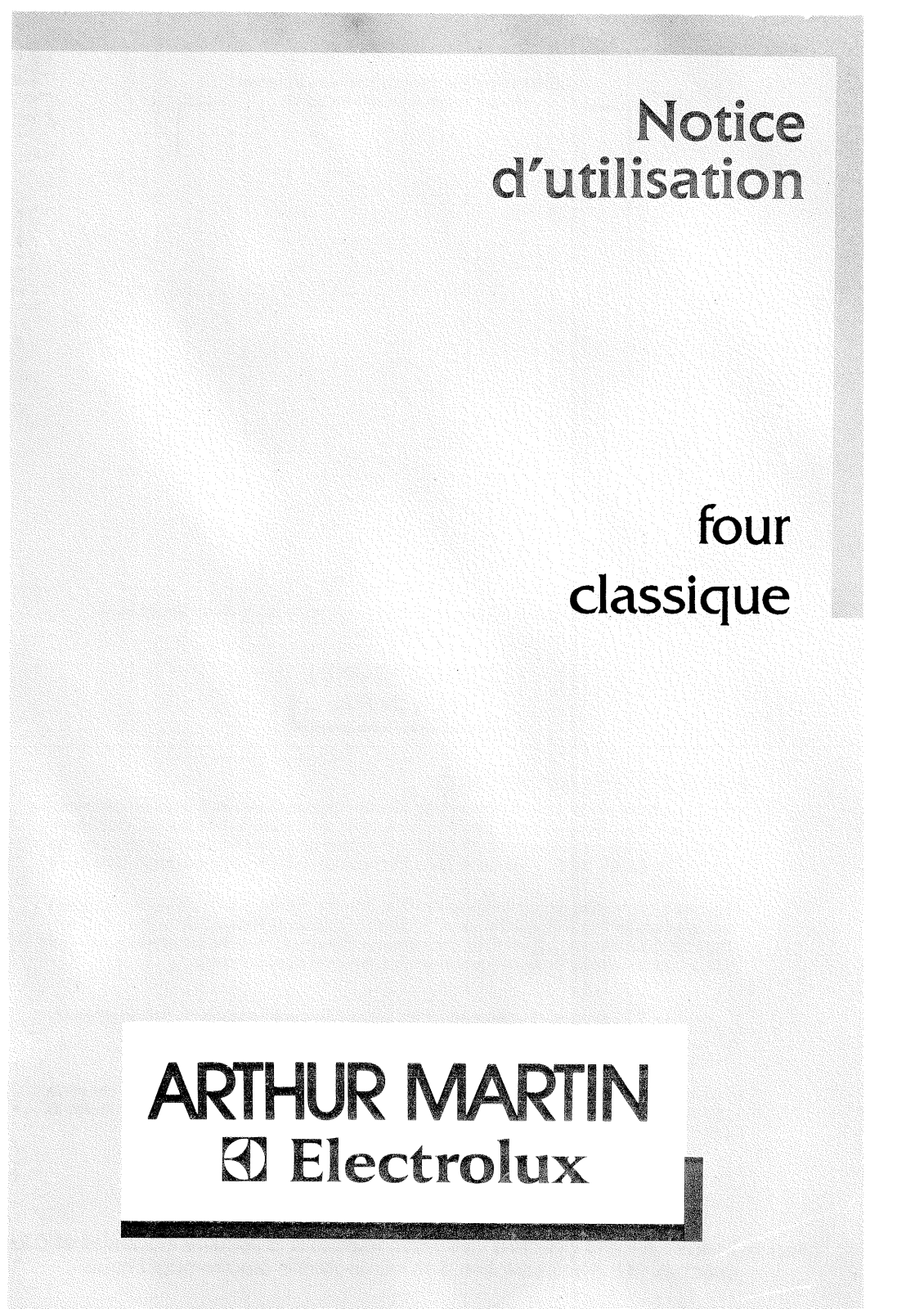 ARTHUR MARTIN AOB200W1 User Manual