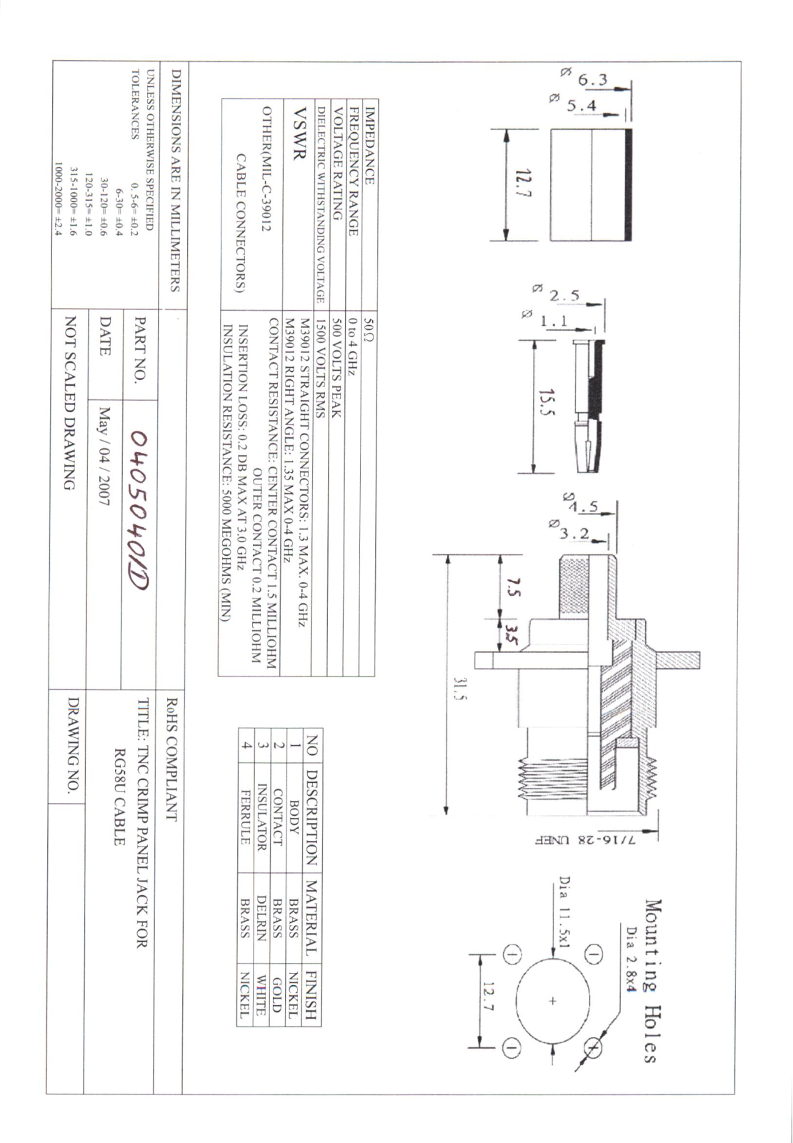 BKL TNC FBU-C58 Datasheet - ManualMachine.com