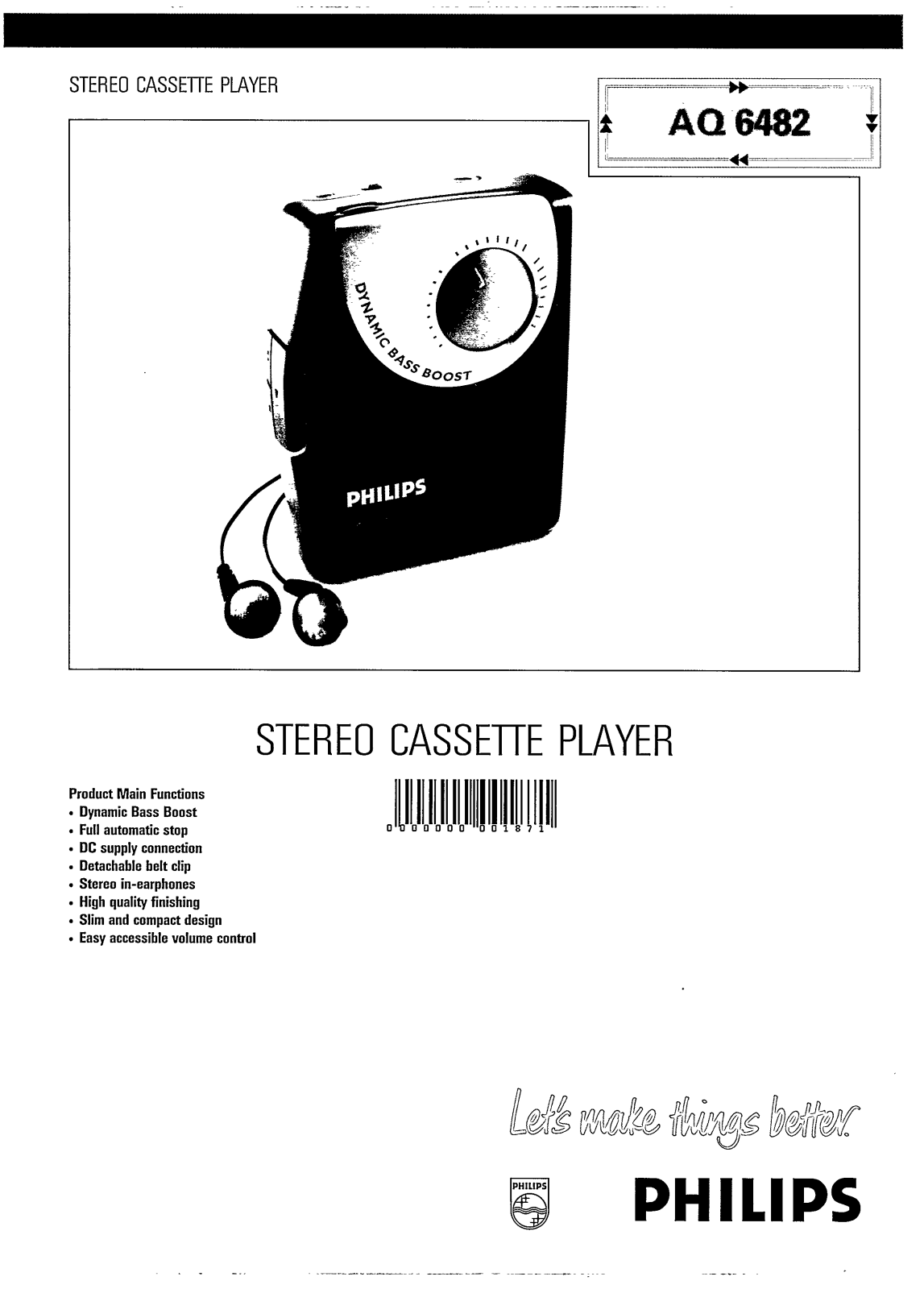 Philips AQ6482/00B, AQ6482/00 User Manual