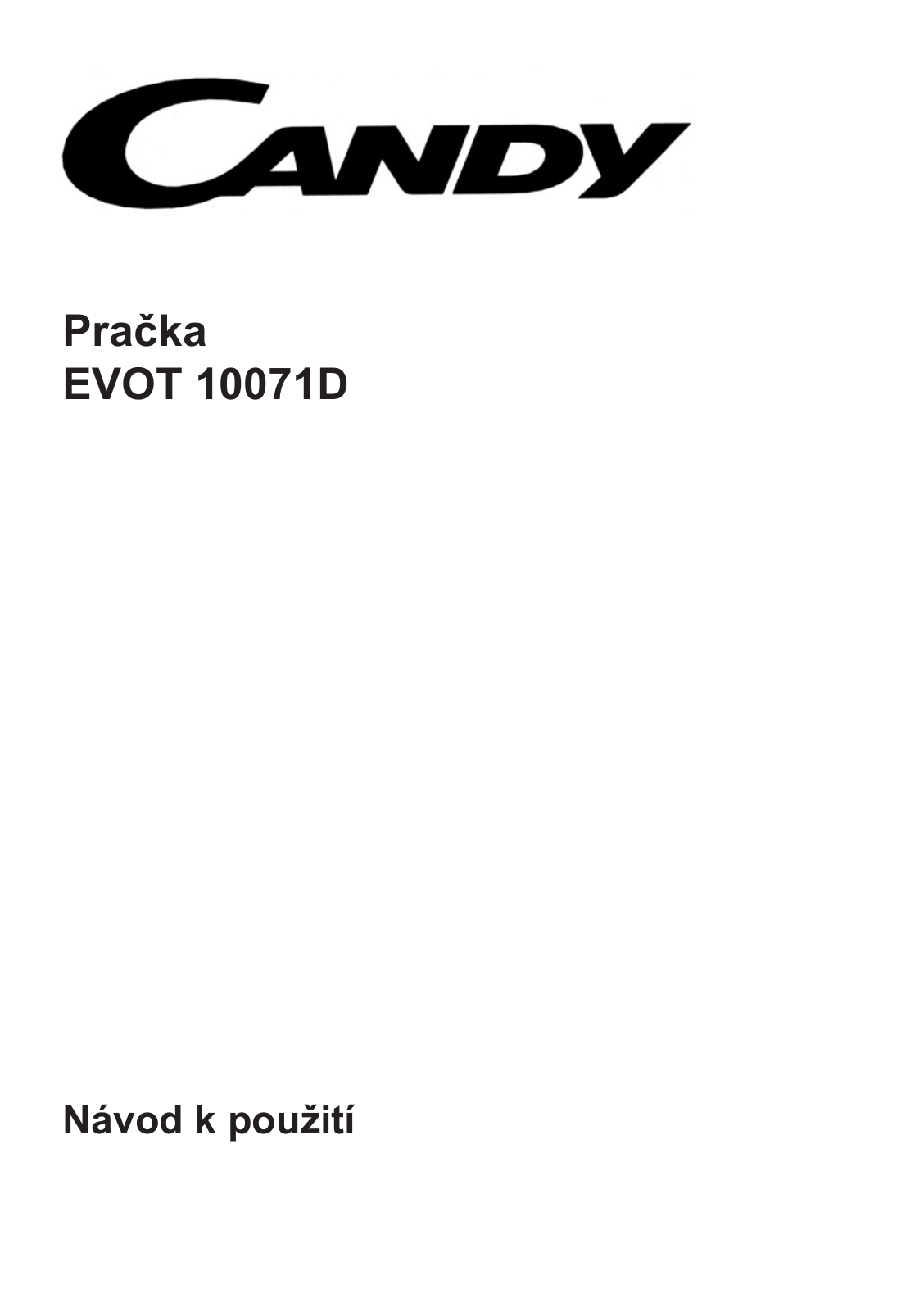 Candy EVOT 10071 D User Manual