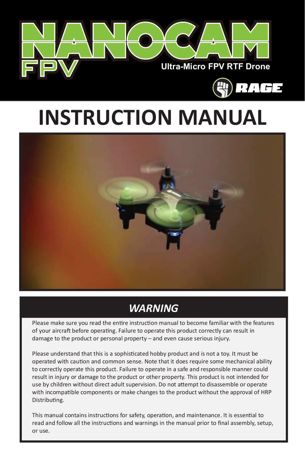 Rage RGR4110 User Manual