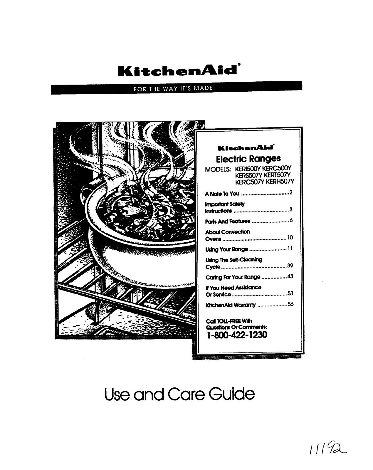 KitchenAid KERI500Y, KERC500Y, KERS507Y, KERT507Y, KERC507Y Owner's Manual