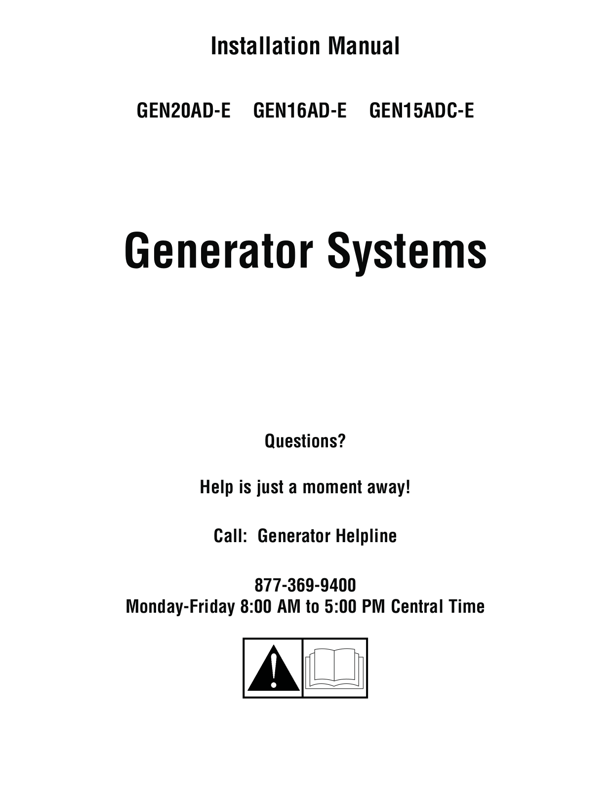 Rheem GEN15ADC-E, GEN16AD-E, GEN20AD-E User Manual