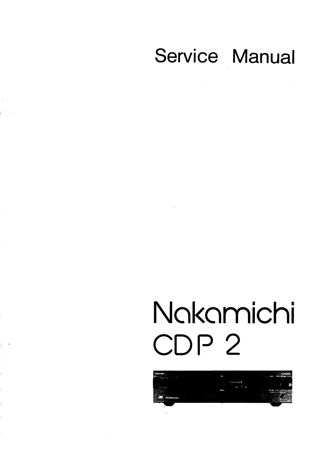 Nakamichi CDP-2 Service manual