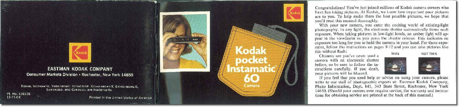 Kodak Pocket Instamatic 60 User's Guide