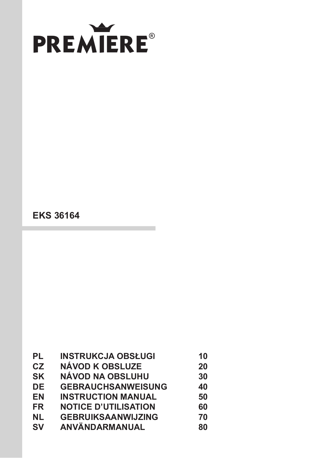 Amica EKS 36164 Operating Instructions