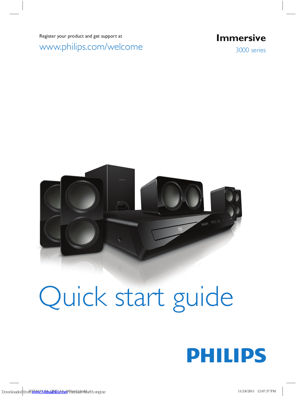 Philips HTS3531/93 Quick Start Manual