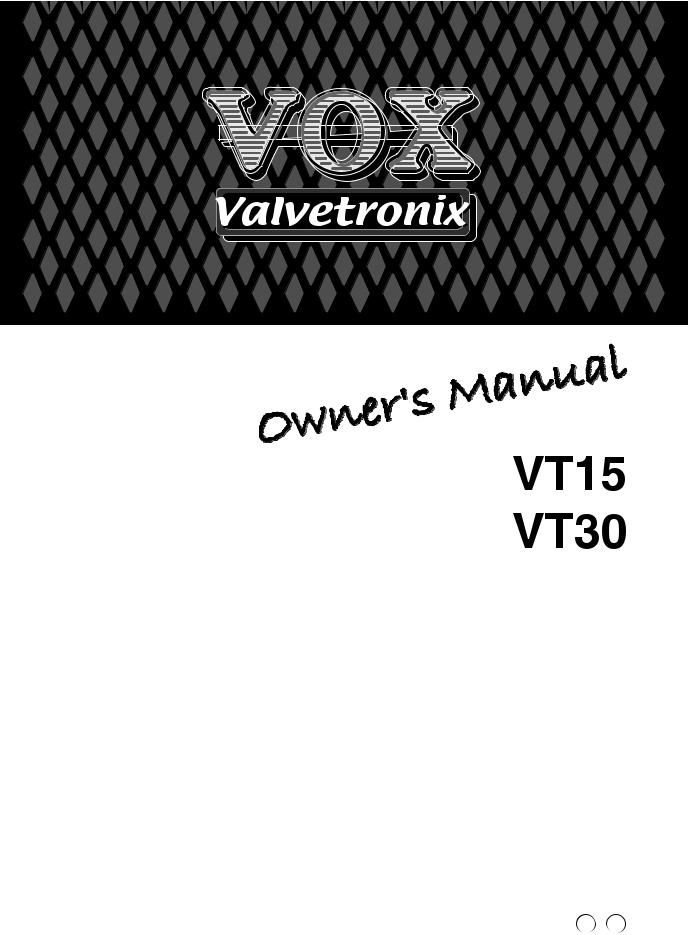 Vox VT15 User Manual