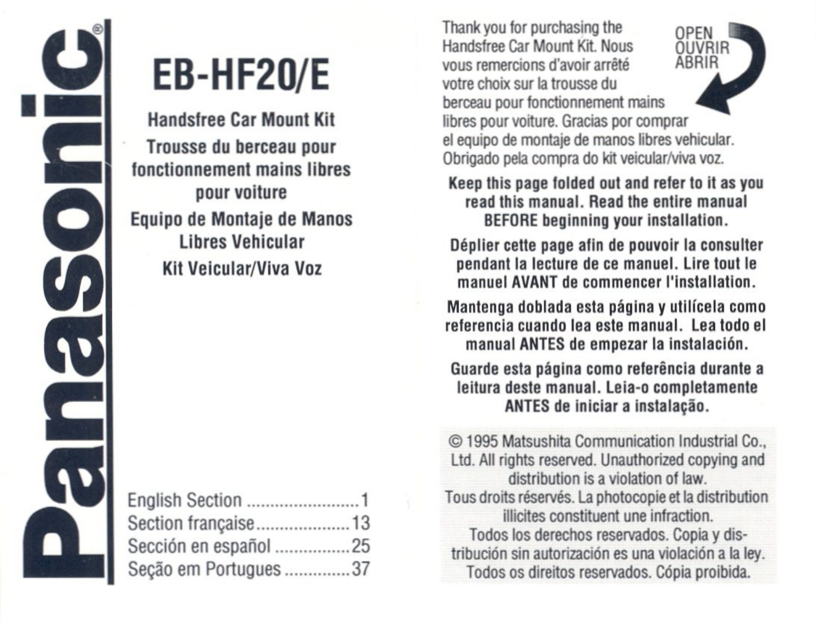 Panasonic EB-HF20E User Manual