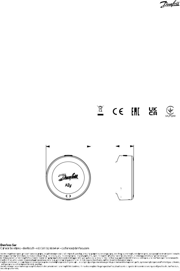 Danfoss Ally Sonde d’ambiance Data sheet