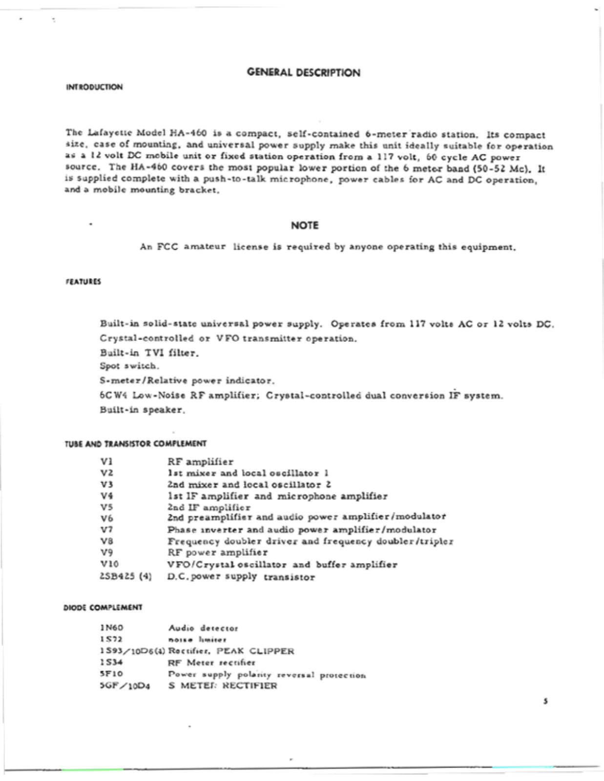 Lafayette HA-460 User Manual (PAGE 03)