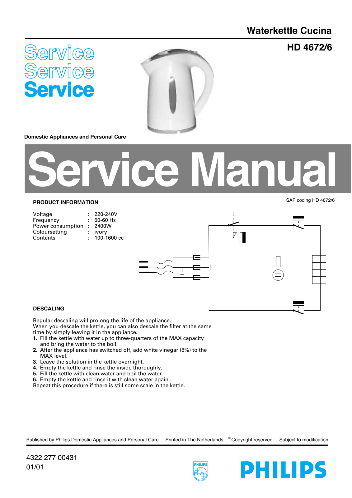 Philips HD46726 Service Manual