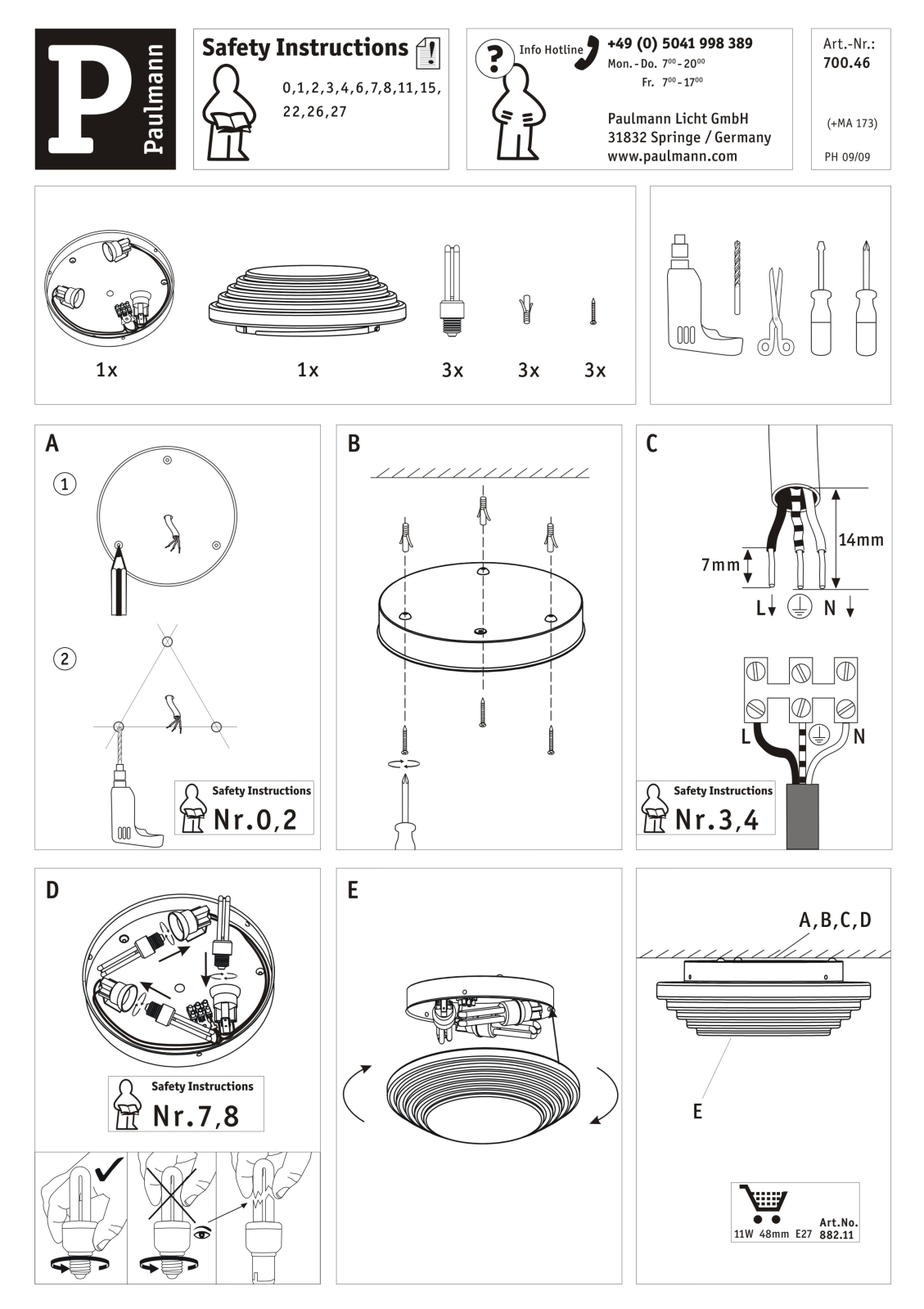 Paulmann 70046 Safety instructions - ManualMachine.com