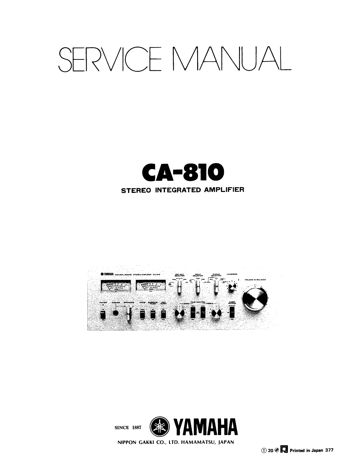 Yamaha CA-810 Service Manual