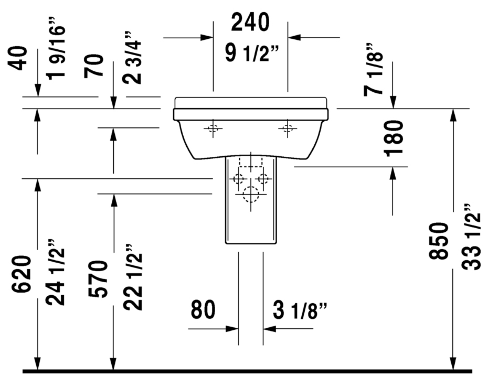 Duravit DRV1481 Dimensions - ManualMachine.com