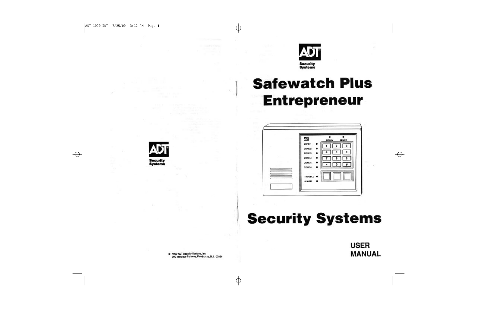 Adt ENTREPRENEUR User Manual