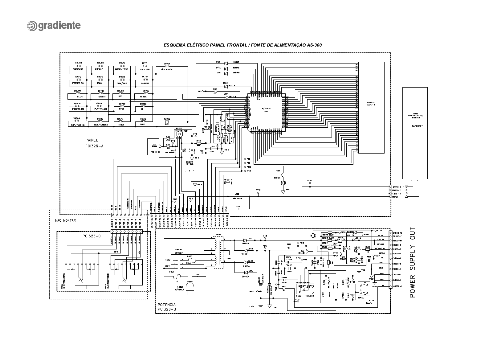 GRADIENTE AS300 Schematics