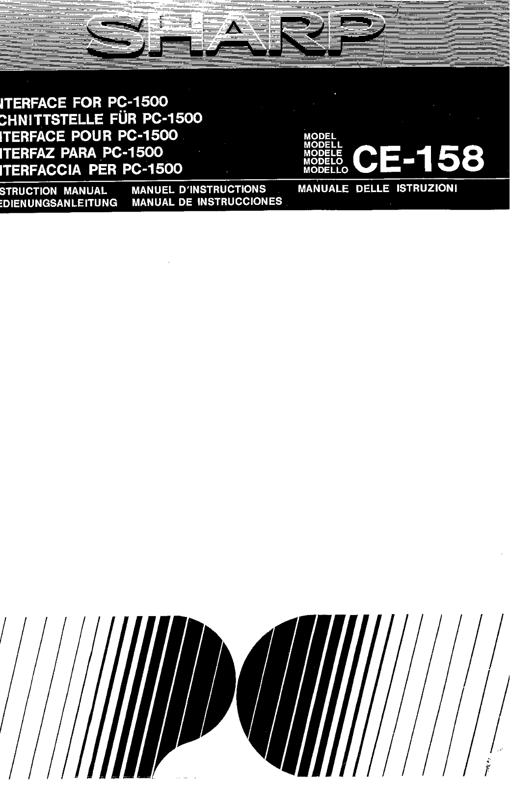 Sharp CE-158 Operating Manual