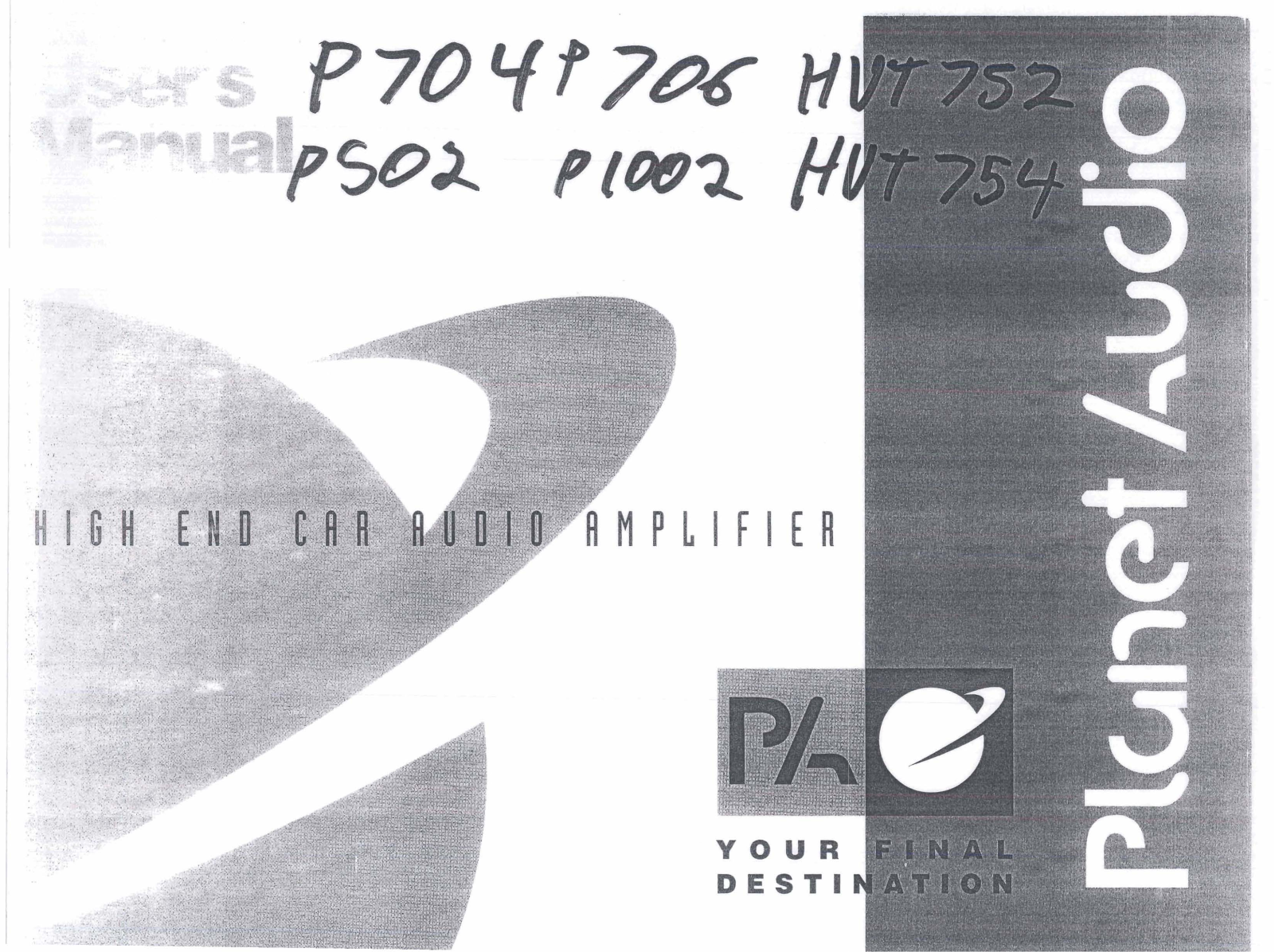 Planet Audio P706 Users Manual - ManualMachine.com