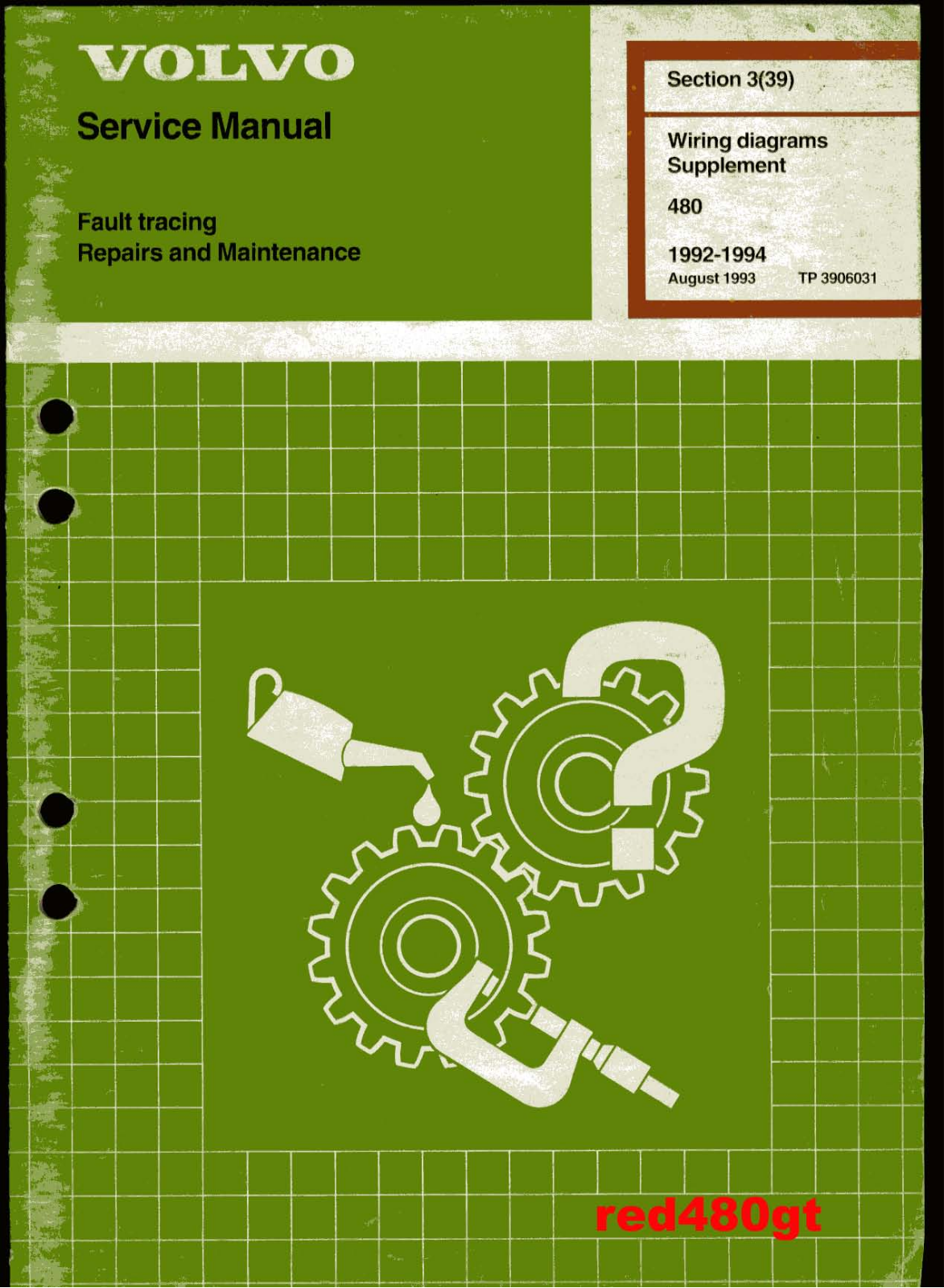 Volvo 480 1992 1994 User Manual