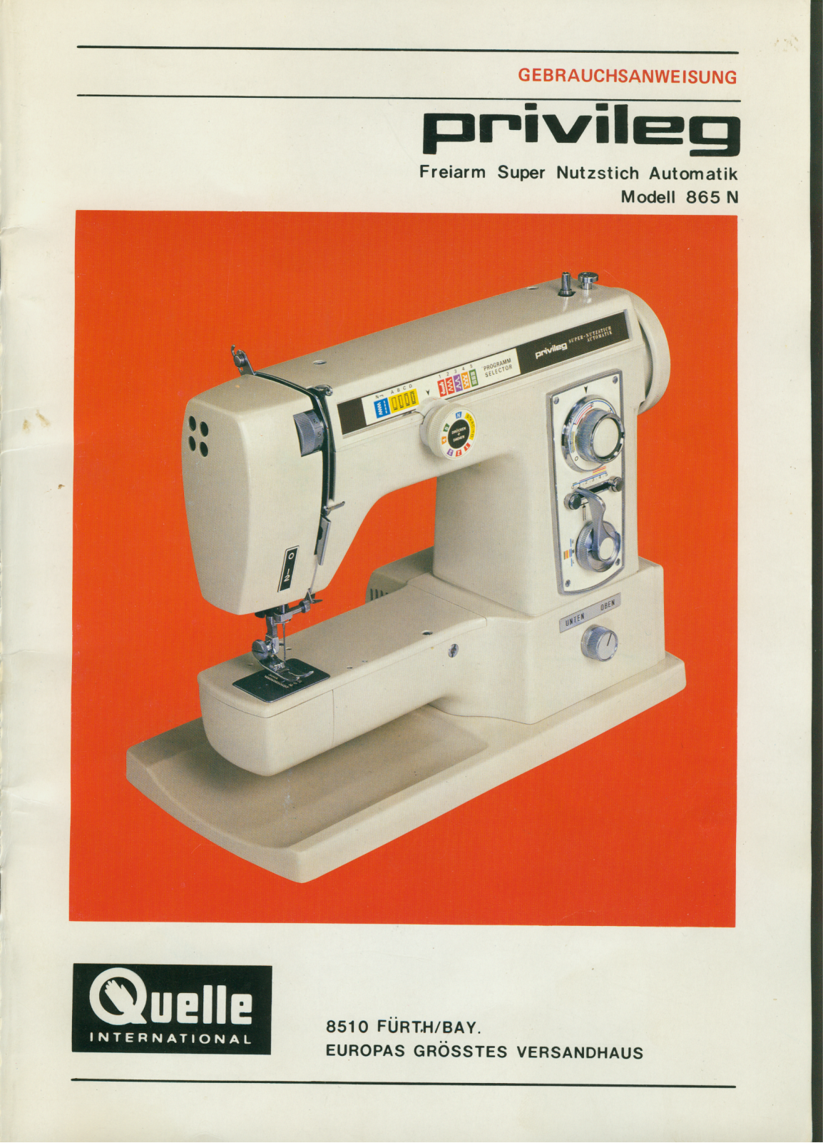 Privileg 865 N User Manual