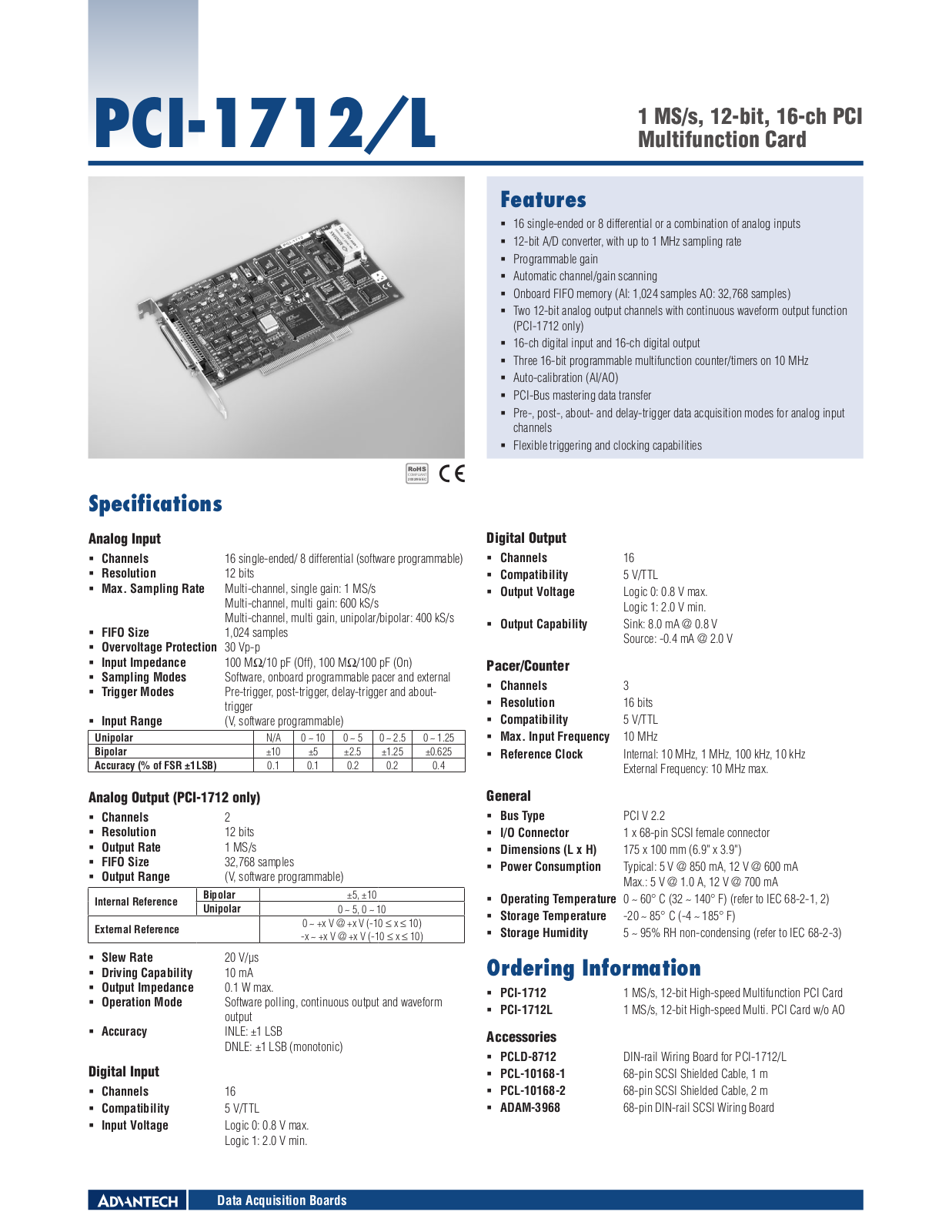 Impulse PCI-1712-L User Manual