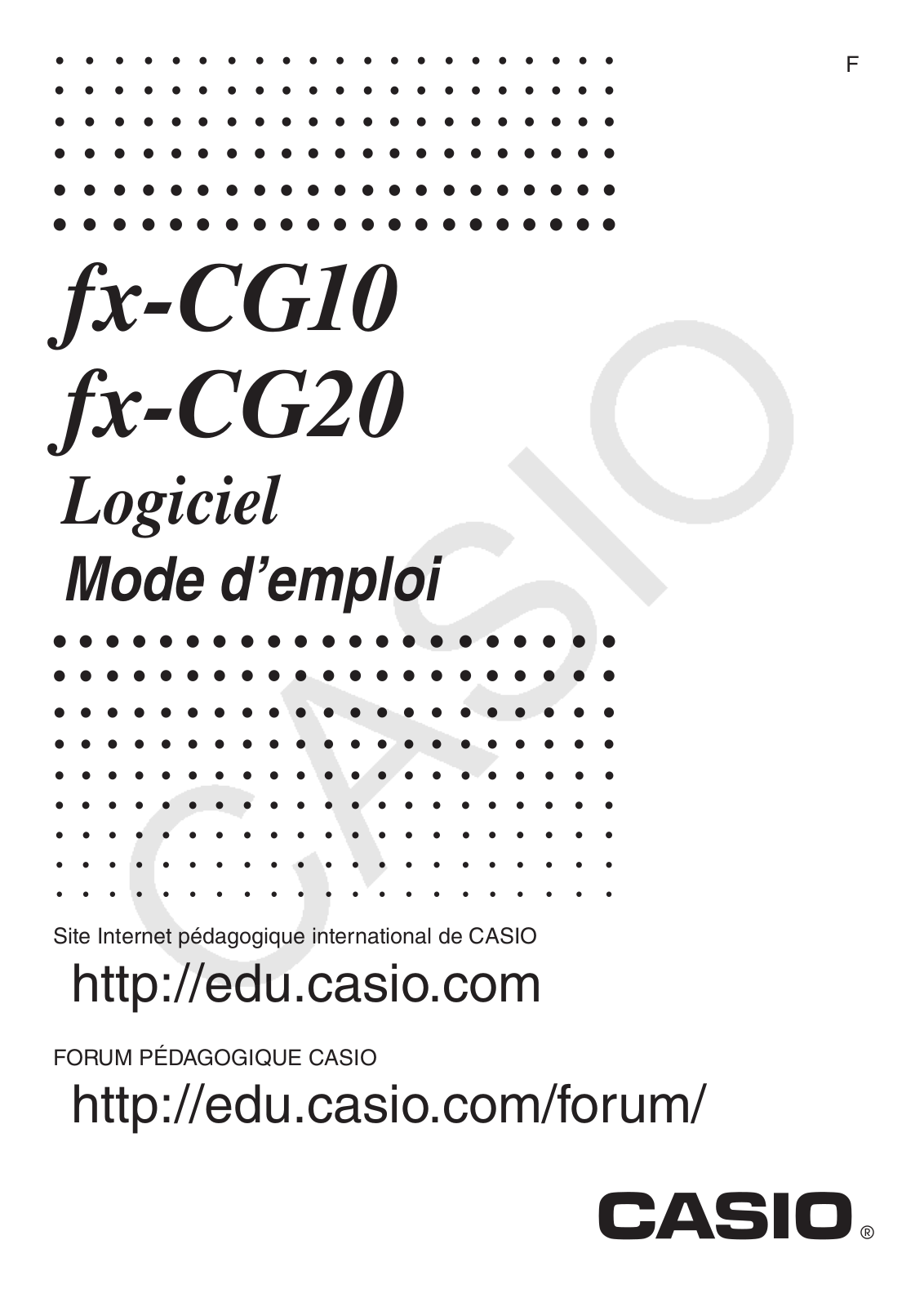 CASIO FX-CG20 User Manual