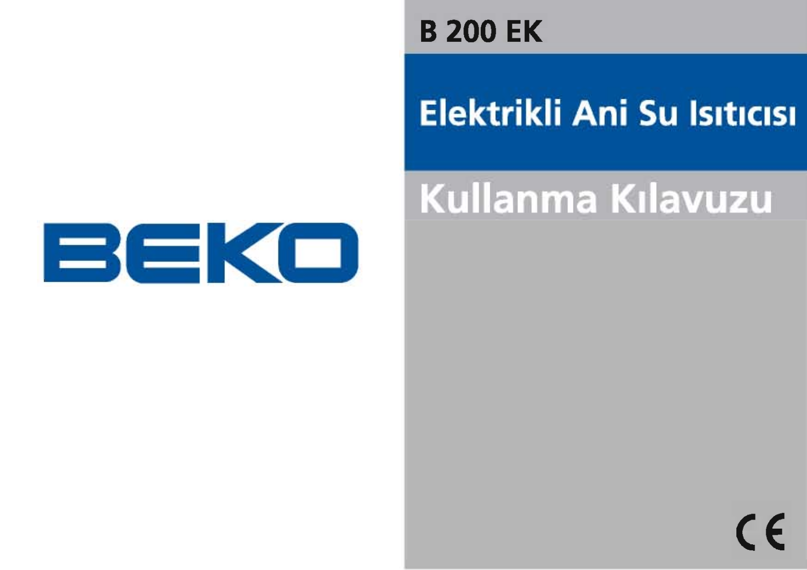 Beko B 200 EK User Manual