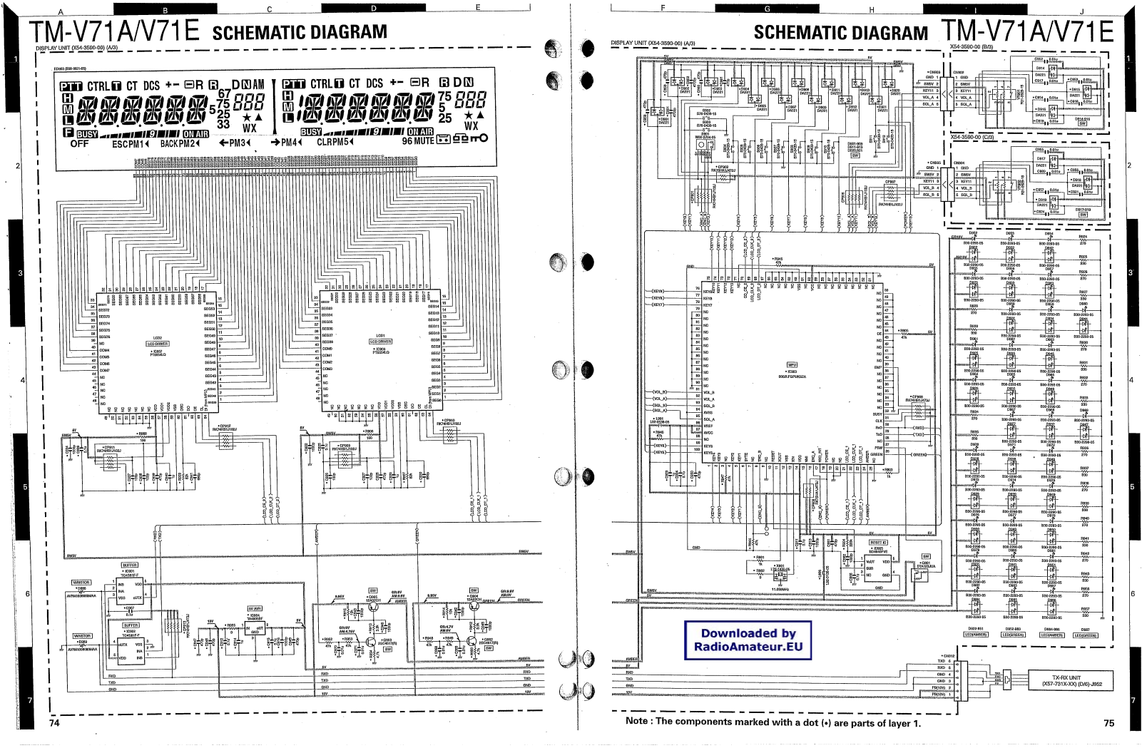 Kenwood TM-V71 Schematic