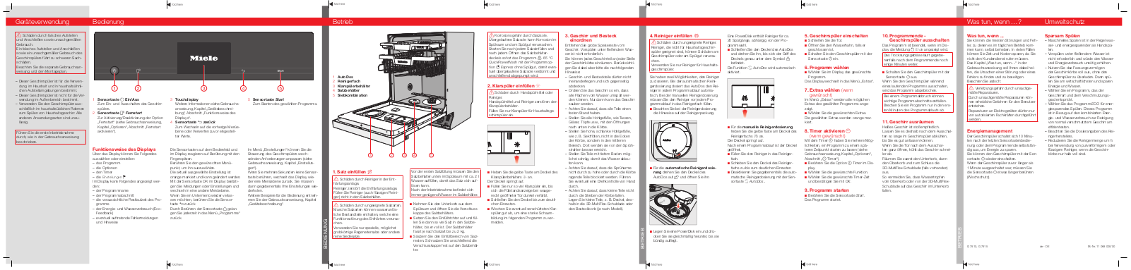 Miele G 7910 SCi AutoDos operation manual