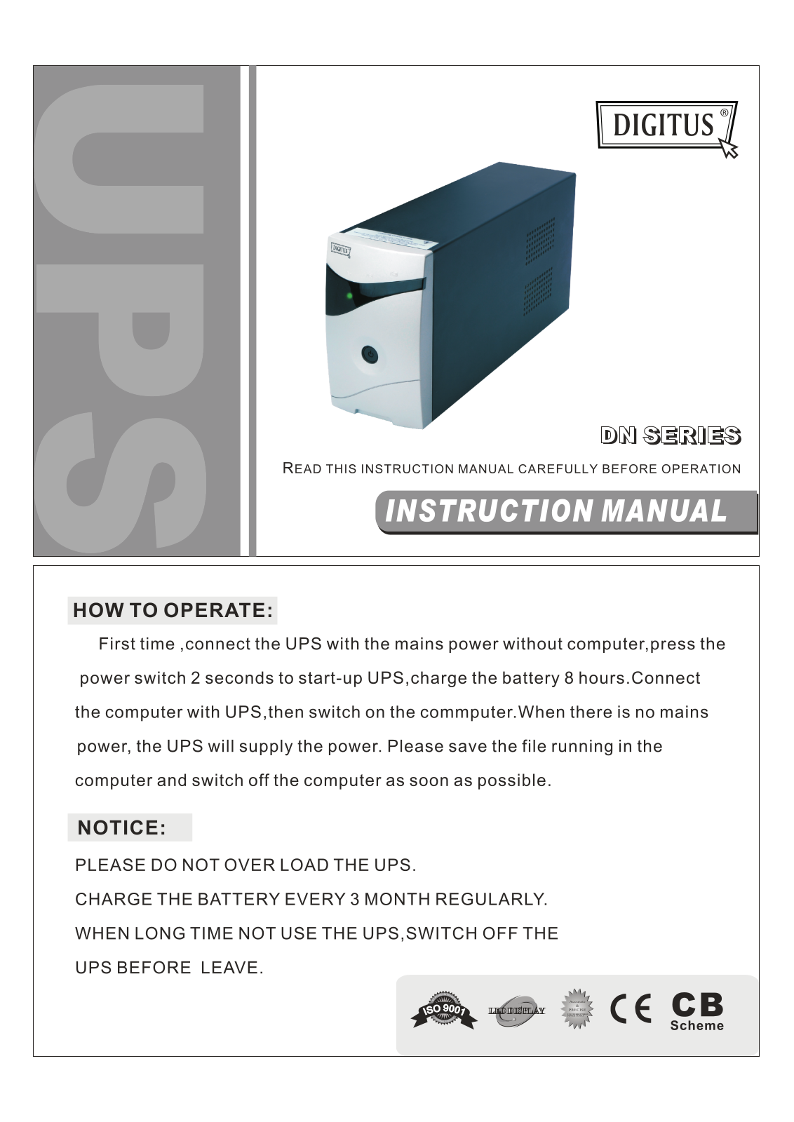 Digitus DN-170013, DN-170014, DN-170015 User manual