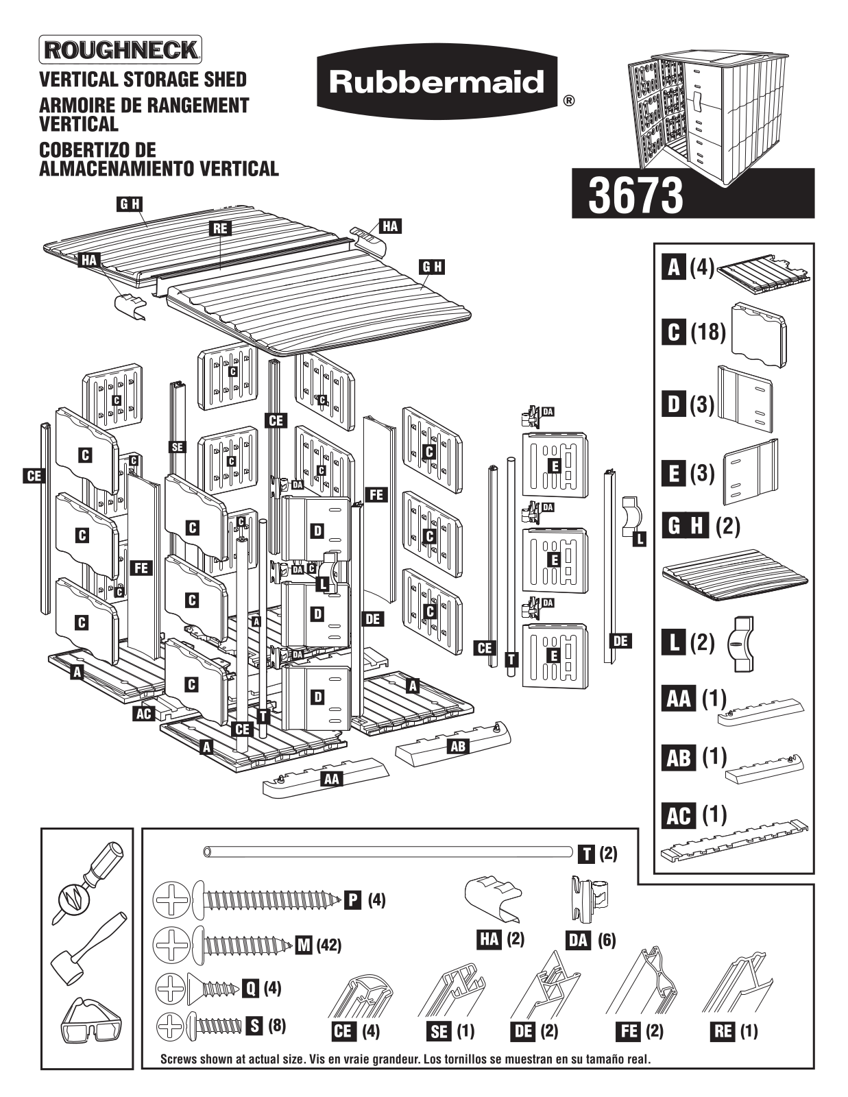 Rubbermaid 3673 User Manual