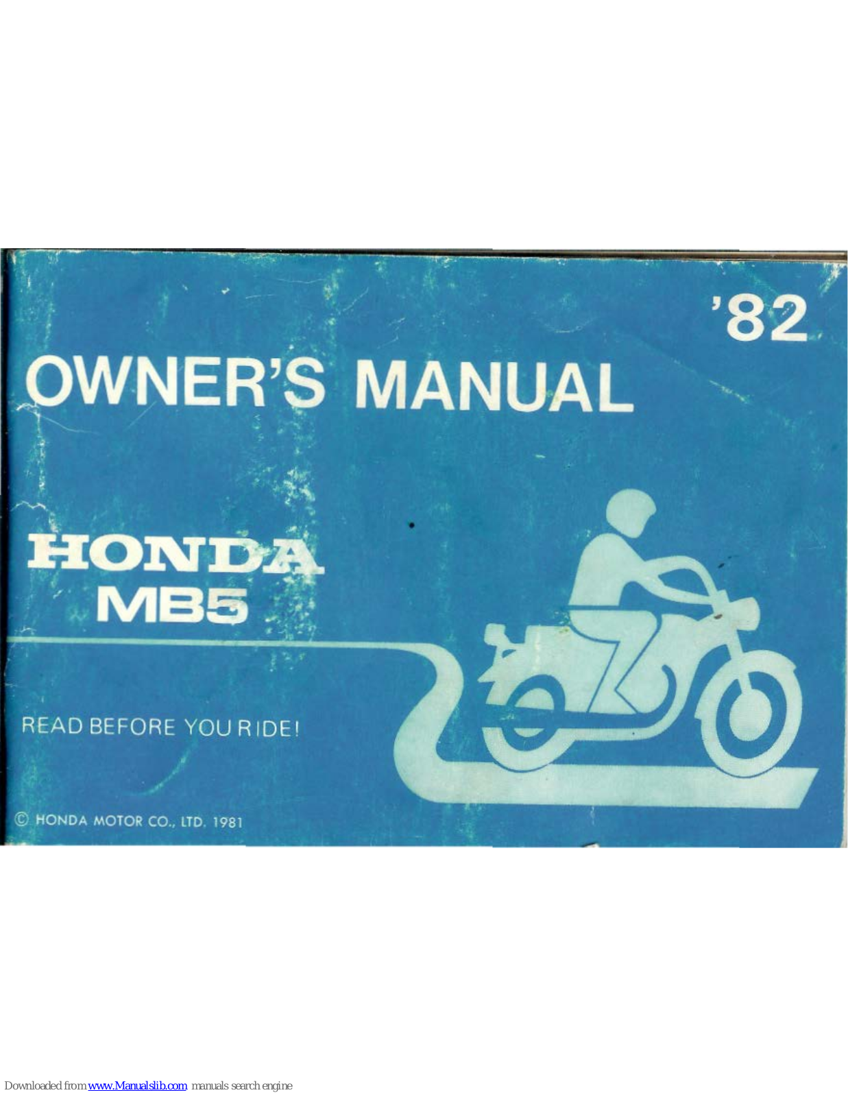 Honda MB5 (1982) Owner's Manual - ManualMachine.com