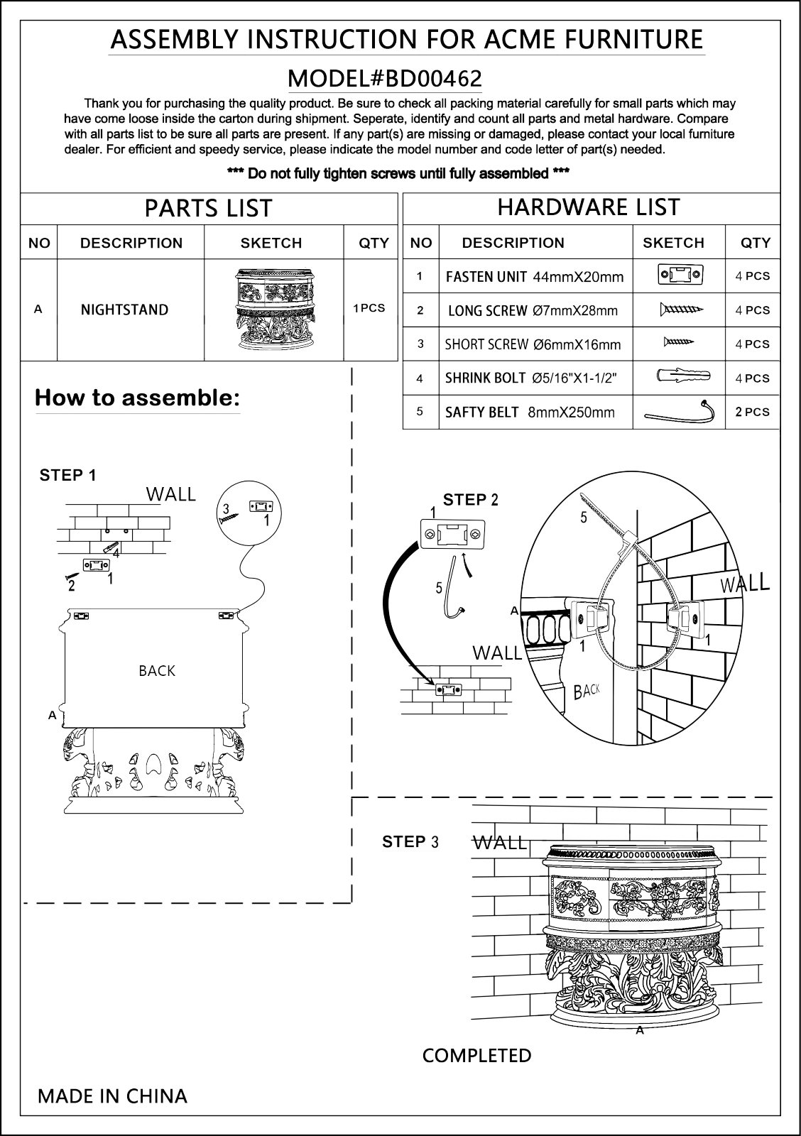 Simple Relax SMRY8569 Installation & Assembly - ManualMachine.com