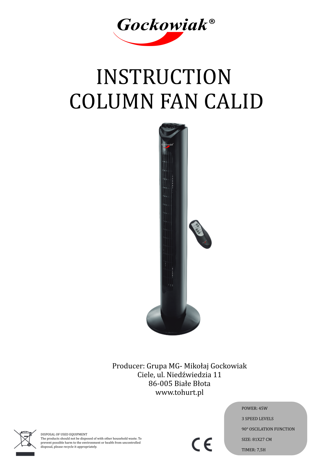 GOCKOWIAK Calid User guide - ManualMachine.com