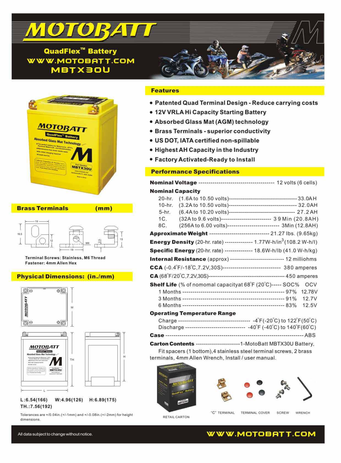 Motobatt MBTX30U Service Manual