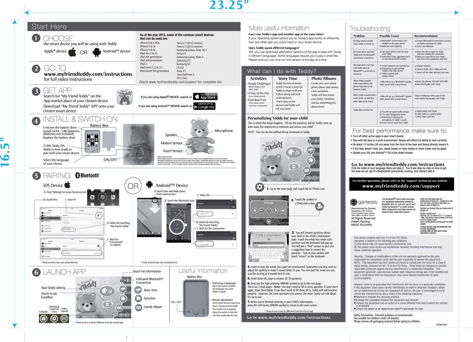 Manley Toys 85585 BT User Manual