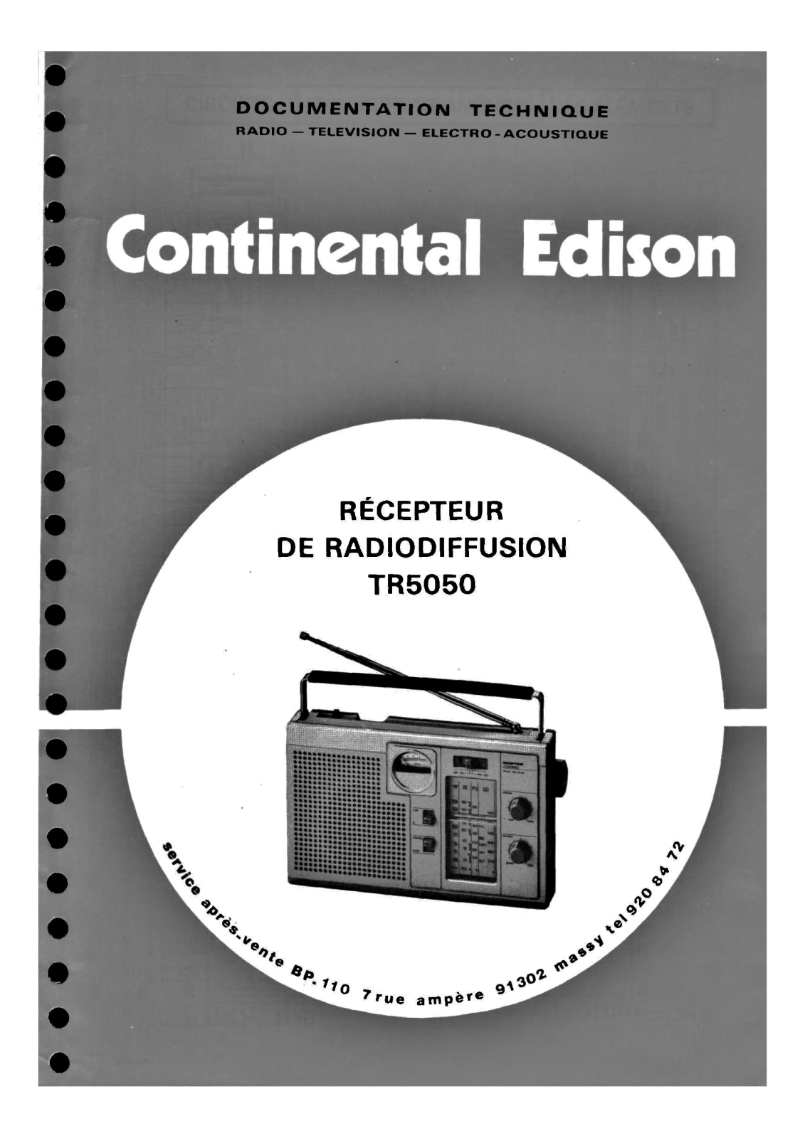 Continental Edison TR-5050 Service Manual