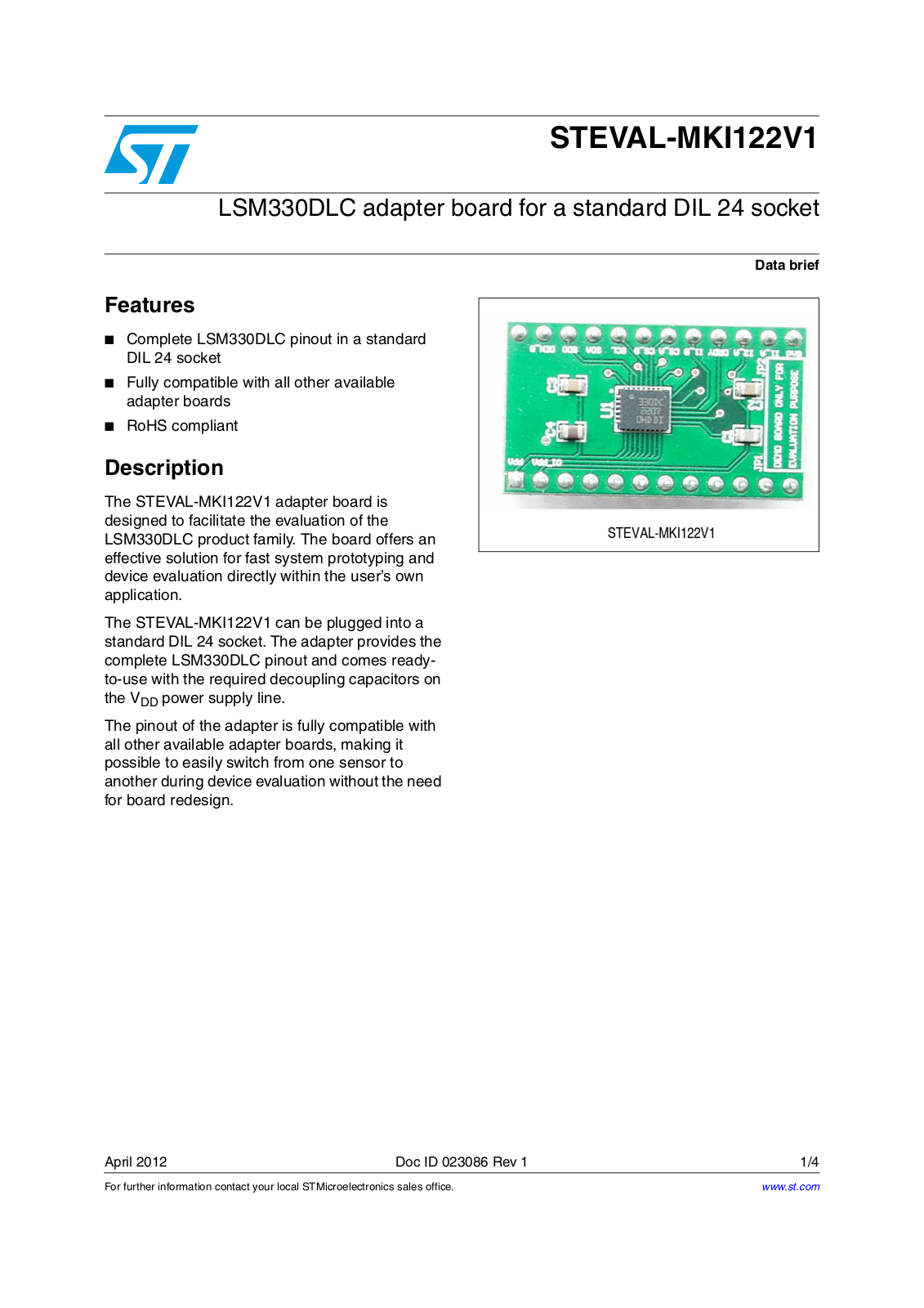 ST MKI122V1 User Manual