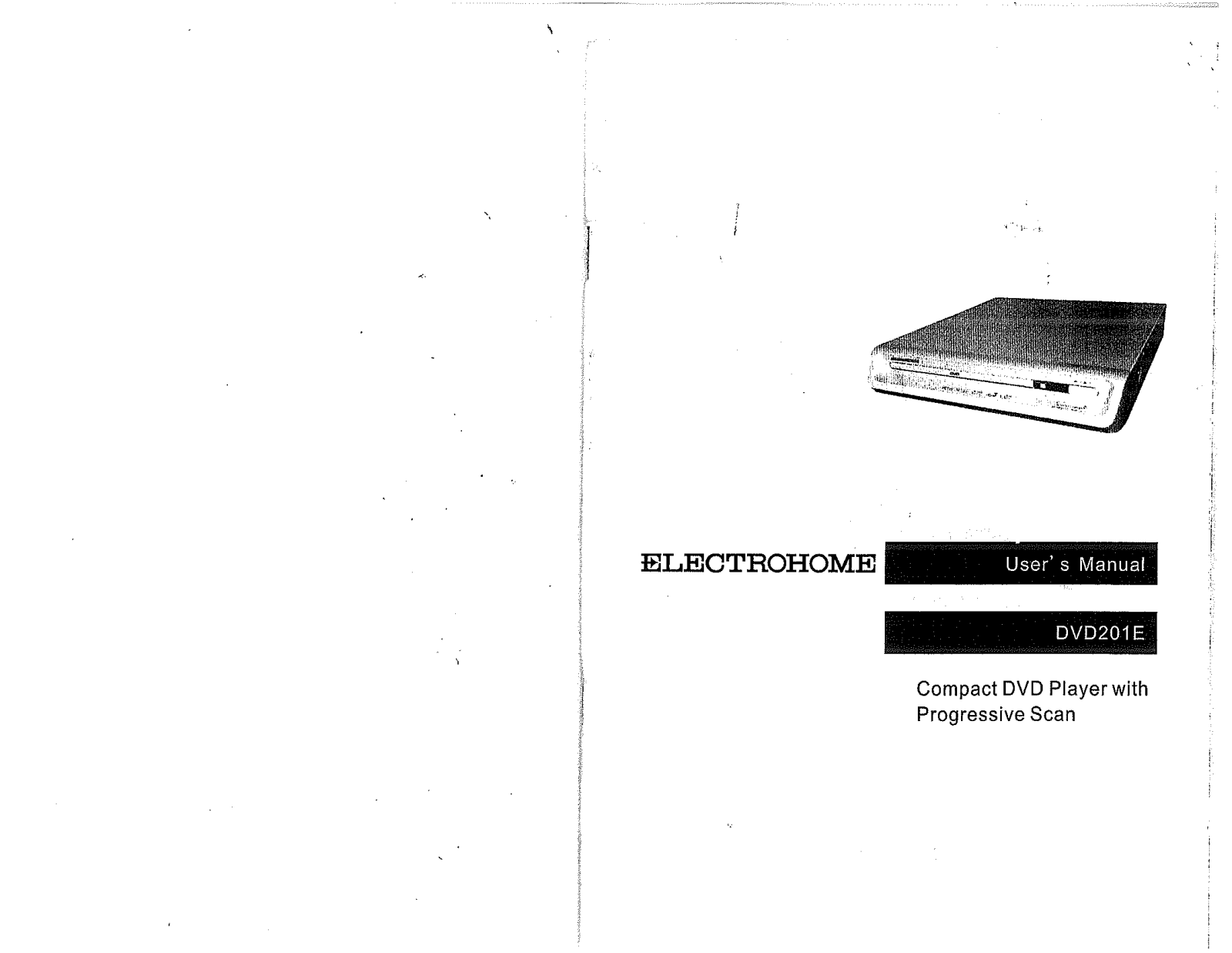 Electrohome DVD201E User Manual