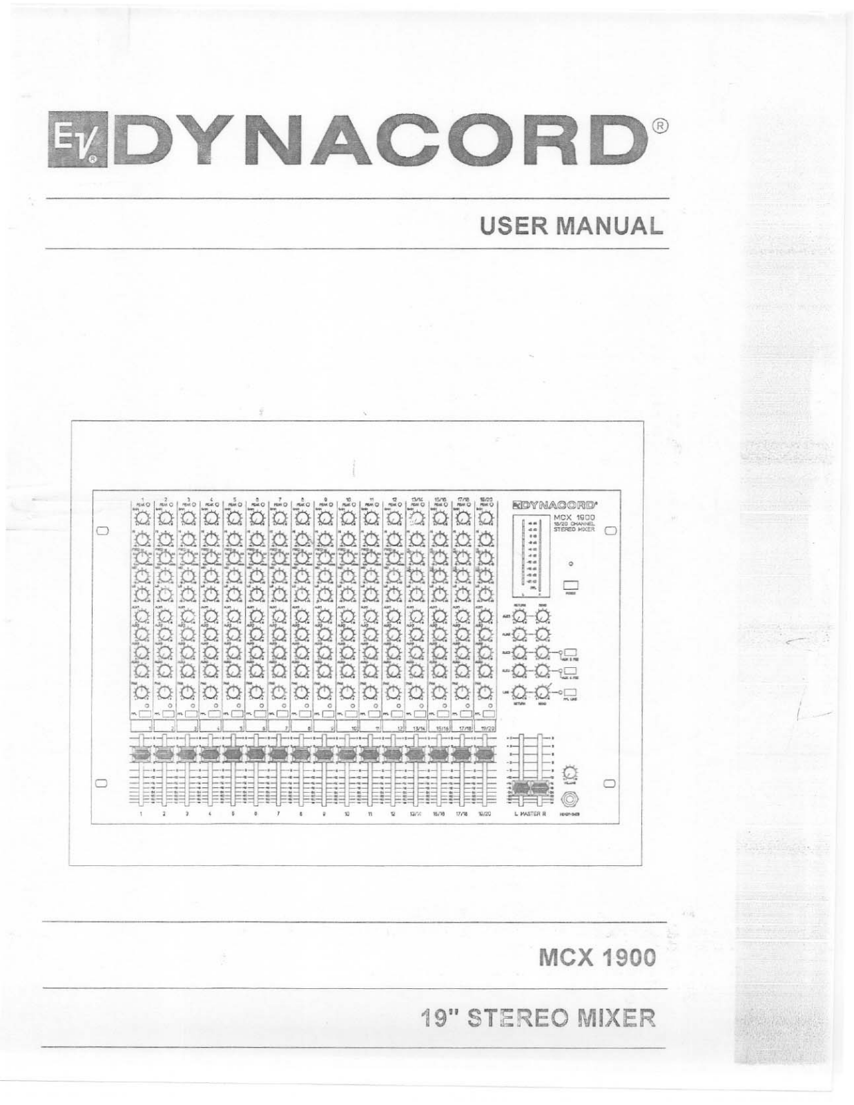 Dynacord MCX-1900 Owners manual