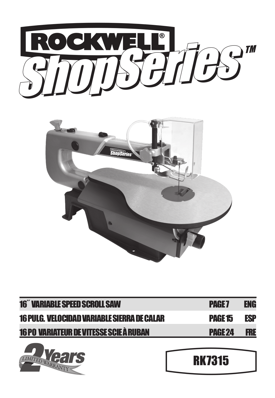 Rockwell Shop RK7315 User Manual - ManualMachine.com