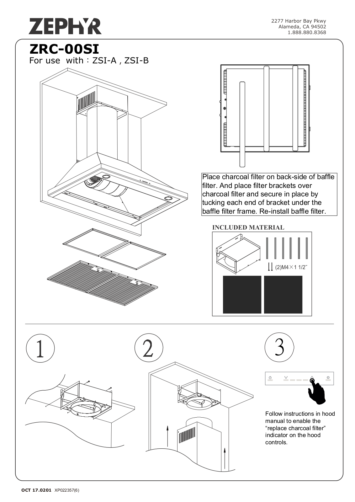 Zephyr ZSIE36BS User Manual